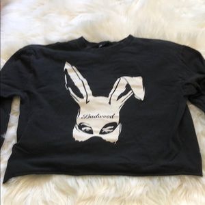 Checkered badwood crop top long sleeve